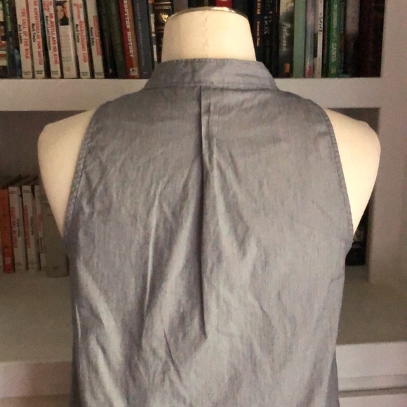 Gap Navy & White Ruffle Sleeves Highneck Shift Dress – Button-Down, Chic D252 - Picture 5 of 5